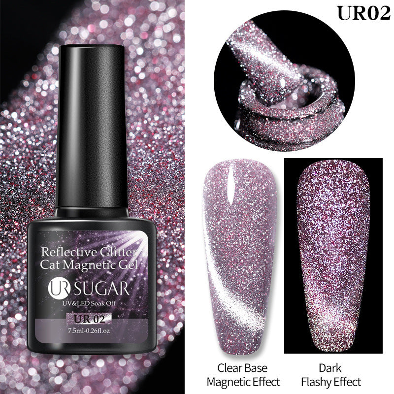Crystal Diamond Cat Eye Gel Nail Polish