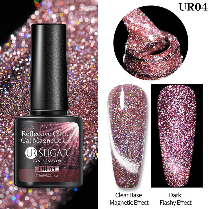 Crystal Diamond Cat Eye Gel Nail Polish
