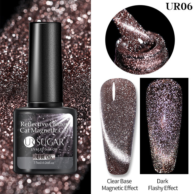 Crystal Diamond Cat Eye Gel Nail Polish