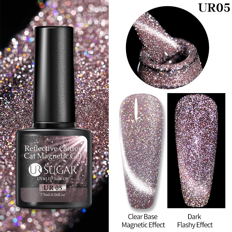 Crystal Diamond Cat Eye Gel Nail Polish