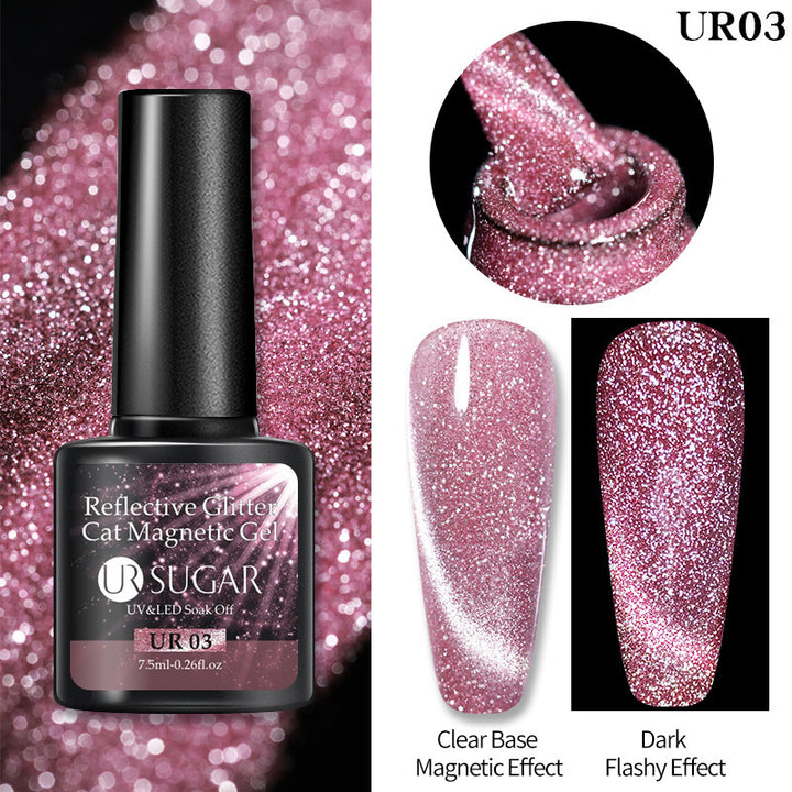 Crystal Diamond Cat Eye Gel Nail Polish