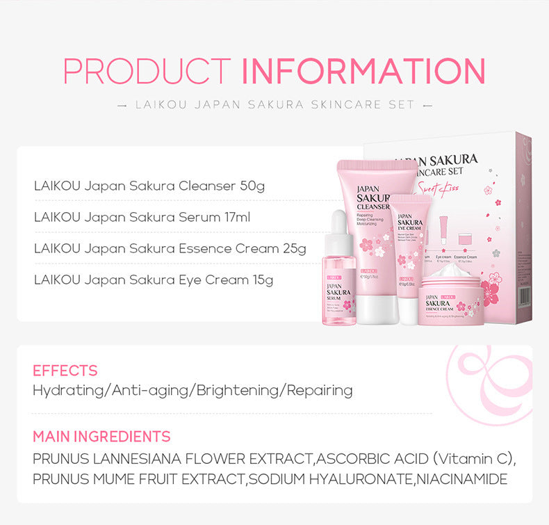 Sakura 4-Piece Skin Care Set