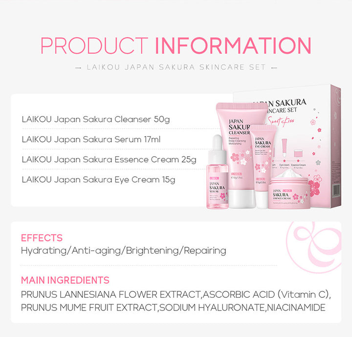 Sakura 4-Piece Skin Care Set